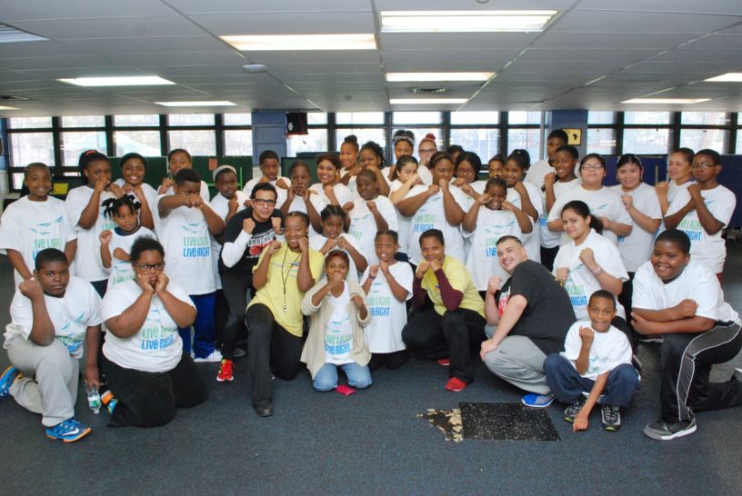 Youth from the Live Light Live Right program participated in a Knockout Obesity demonstration at Brownsville Recreation Center. Now, the two non-profits have set in motion a year-long health initiative to start March 3, 2015.